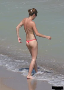 A bunch of sexy beach voyeur babes in bikinis, thongs and topless