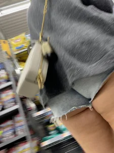 Cheek peek in short shorts