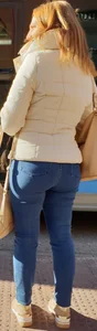Mature redhead in jeans