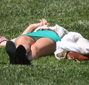 Bunch of sexy girls upskirted at parks showing their panties and asses