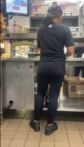 (OC) coworker loves to show her panties with her leggings