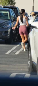 Elite camel toe on display in parking lot