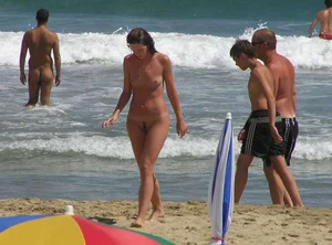 Nude beach and topless girls