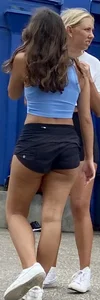 Fit girl with ass cheeks