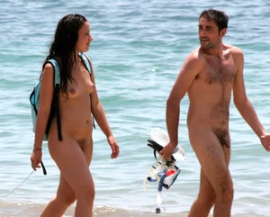 Nude beach and topless girls