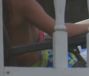 A hot teen neighbor in various bikinis