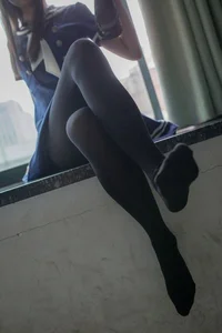 Teen Sitting on Window Sill Legs Crossed Candid
