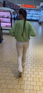 LIDL German Girl skinny ass VPL + face
