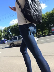 Legs and Ass in Tight Jeans Street Candid