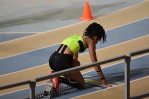 Candid track and field girls