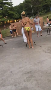 Party babes in bikinis and swimmsuits