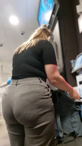 Office Pants Phat Ass Blonde PAWG
