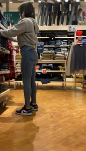 Tight Latinas ass from the mall