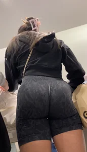 Beautiful Ass on this babe Shopping in tight legging shorts  / Not OC
