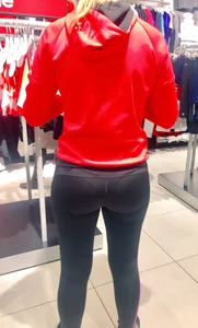 Yoga Pants - Closeup Creepshot at the Store