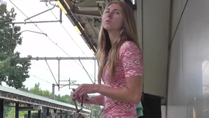 Screenshots from The Epic Blonde video of a girl in shorts and dresses