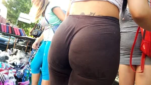 Perfect ASS in black tight spandex (Argentina teen)
