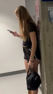3 College Girls Showing Cheeks In Shorts
