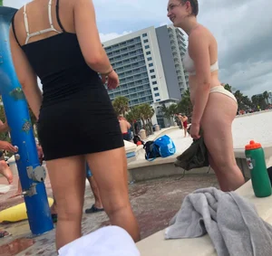Beach shower hotties