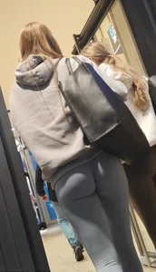 Double trouble hotties in leggings