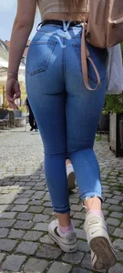 Blonde Ass in Tight jeans