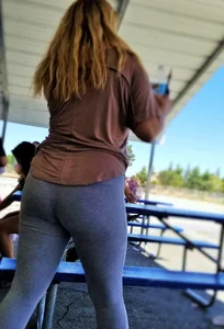 Latina wife with a fat ass in grey leggings