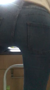 Sexy Candid Closeup of a Girl's Skinny Ass in Tight Jeans With Her Legs Spread, A Cool Creepshot