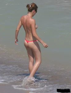 A bunch of sexy beach voyeur babes in bikinis, thongs and topless