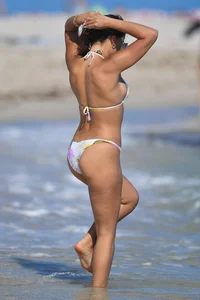 Brooks Nader looking sexy in a little bikini on a beach in Miami