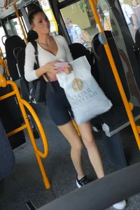 Skinny And Hot Candid Girls in a Public Bus Creepshots