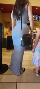Beautiful curves on slim latina mom