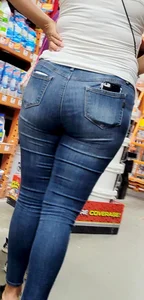 Around town ass in jeans