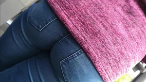 Nice ass up close in tight jeans