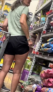 Older Mature Mom Bends Over