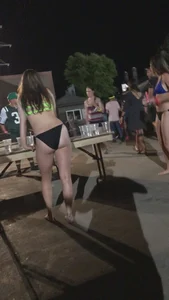 Party babes in bikinis and swimmsuits