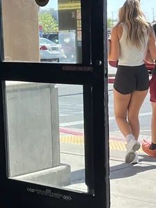 Hot milf in short shorts