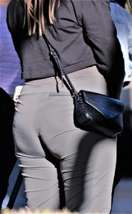 Blonde PAWG in Green Pants