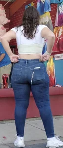 Phat ass in tight jeans