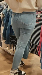 Shop employee tight jeans