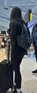 Cute girl with glasses in leggings