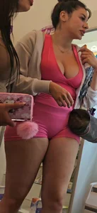 Two girls in shorts
