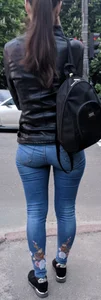 Bubble Booty in Tight Jeans Street Creepshot