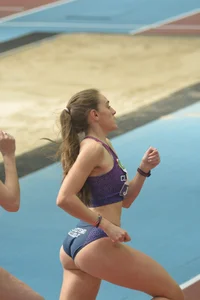 Candid track and field girls