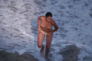 Verna topless beach girls out in the sun
