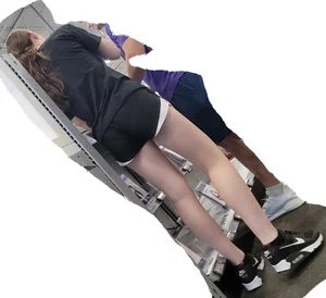 Sexy pale legs in tiny shorts