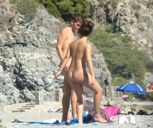 Nude beach and topless girls