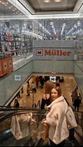 German girl caught me  jeans ass gap + Faceshot