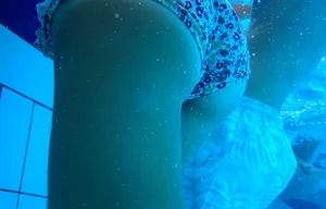 Various underwater girls in bikinis