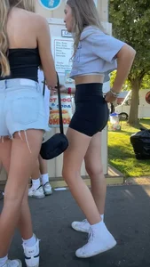 candid blonde teen short