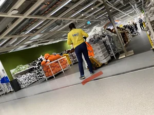 Candid Shop Assistant in Tight Pants at the Store Creepshots
